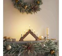 vidaXL Christmas Candle Bridge 7 LEDs Warm White 39.5 x 5 x 29 cm