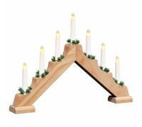 vidaXL Christmas Candle Bridge 7 LEDs Warm White 39.5 x 5 x 29 cm