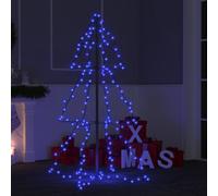 vidaXL Christmas Cone Tree 160 LEDs Indoor and Outdoor 78x120 cm, Blue