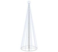 vidaXL Christmas Cone Tree Outdoor Decorative Holiday Ornament Christmas Light Display All-surface LED Tree Cold White 310 LEDs 100x300 cm