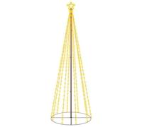 vidaXL Christmas Cone Tree Outdoor Decorative Holiday Ornament Christmas Light Display All-surface LED Tree Warm White 310 LEDs 100x300 cm