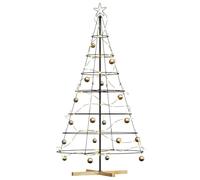 vidaXL Christmas Cone Tree with Stand Black 180.5 cm Steel