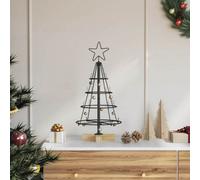 Vidaxl Christmas Cone Tree With Stand Black 60 Cm Steel