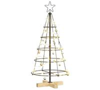 Vidaxl Christmas Cone Tree With Stand Black 90 Cm Steel