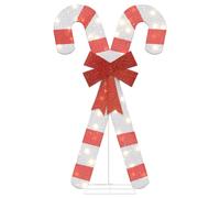 vidaXL Christmas Decoration Candy Cane 50 LEDs Warm White, outdoor Christmas dec