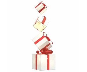 vidaXL Christmas Decoration Gift Box 80 LEDs Warm White