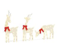 vidaXL Christmas Decoration Reindeer 3 pcs 90 LEDs Warm White Christmas light