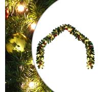 (10 m) vidaXL Christmas Garland Decorated with Baubles and LED Lights Multi Sizes