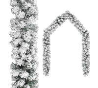 vidaXL Christmas Garland with Flocked Snow Green 20 m PVC Holiday Decoration