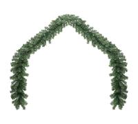 vidaXL Christmas Garland - PVC Evergreen Holiday Decoration for Indoor and Outdoor Use - 10m Length with 900 Branches - Easy Storage for Future Seasons - Green