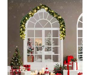 vidaXL Christmas Garland with 600 LEDs 2 pcs Green PVC