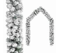vidaXL Christmas Garland with Flocked Snow Green 5 m PVC