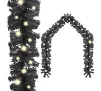 vidaXL Christmas Garland with LED Lights 20 m Black