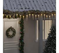 vidaXL Christmas Icicle Light 100 LEDs Warm White 10 m Acrylic PVC