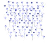 vidaXL Christmas Icicle Light Ice String Lights 200 LEDs Blue 20 m Acrylic PVC