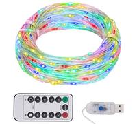 vidaXL Christmas LED String-Light with 150 Multicolour LEDs, 15m Length - Includes Remote Control and a 2m Extension Cable for Various Celebrations and Decor