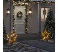 vidaXL Christmas Light Decoration Xmas Stake Light with Spikes Star 80 LEDs