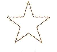 vidaXL Christmas Light Decoration Xmas Stake Light with Spikes Star 80 LEDs