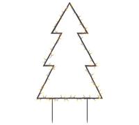 vidaXL Christmas Light Decoration Xmas Stake Light with Spikes Tree 80 LEDs