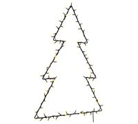 vidaXL Christmas Lights Christmas Tree Silhouette 115 LEDs Warm White, White