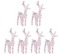 vidaXL Christmas Reindeers 6 pcs Warm White 240 LEDs Acrylic NEW