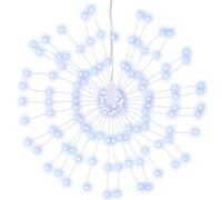 vidaXL Christmas Starburst Lights 4 pcs, Hanging Fairy Light for Indoor Outdoor, Christmas Lights for Wedding Party Patio Gazebo, 140 LEDs Cold White