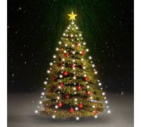 vidaXL Christmas Tree Net Lights with 210 LEDs Cold White 210 cm Fairy Light