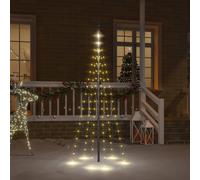 vidaXL Christmas Tree on Flagpole Warm White 108 LEDs 180 cm