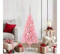 Vidaxl Christmas Tree Pink 120 Cm Pvc