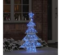 vidaXL Christmas Tree with 100 LEDs Blue 120 cm Acrylic