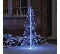 vidaXL Christmas Tree with 100 LEDs Blue 120 cm Acrylic