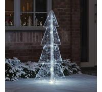 vidaXL Christmas Tree with 100 LEDs Cold White 120 cm Acrylic