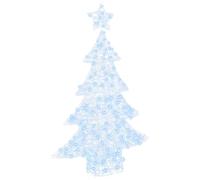 vidaXL Christmas Tree with 100 LEDs Cold white 120 cm Acrylic, Living Room, Durable Modern Christmas Decor with Festive Lighting, Seasonal Ornaments, Acrylic, USB-Powered Interior Accessories