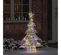 vidaXL Christmas Tree with 100 LEDs Multicolour 120 cm Acrylic