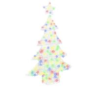vidaXL Christmas Tree with 100 LEDs Multicolour 120 cm Acrylic, Living Room, Durable Modern Christmas Decor with Festive Lighting, Seasonal Ornaments, Acrylic, USB-Powered Interior Accessories