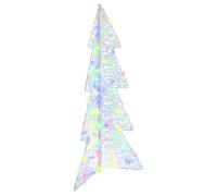 vidaXL Christmas Tree with 100 LEDs Multicolour 120 cm Acrylic, Living Room, Modern Decor, Christmas Lighting, Decorative LED, Festive Display, Holiday Ornament, Usb Powered Light, Home Accent