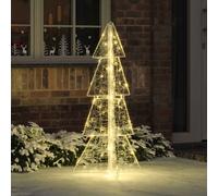 vidaXL Christmas Tree with 100 LEDs Warm White 120 cm Acrylic (42019202), White