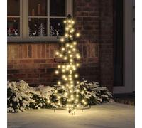 vidaXL Christmas Tree with 100 LEDs Warm White 120 cm Rattan