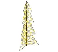 vidaXL Christmas Tree with 100 LEDs Warm White 120 cm Rattan