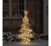 vidaXL Christmas Tree with 120 LEDs Warm white 120.5 cm PET