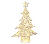 vidaXL Christmas Tree with 120 LEDs Warm white 120.5 cm PET
