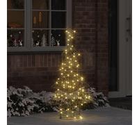 vidaXL Christmas Tree with 120 LEDs Warm white 150 cm Rattan