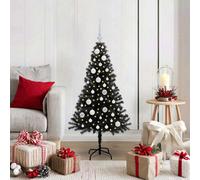 Vidaxl Christmas Tree With 150 Leds With Stand Black 120 Cm Pvc