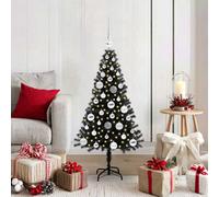 Vidaxl Christmas Tree With 150 Leds With Stand Black 120 Cm Pvc