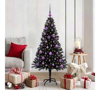 Vidaxl Christmas Tree With 150 Leds With Stand Black 150 Cm Pvc