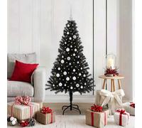 Vidaxl Christmas Tree With 150 Leds With Stand Black 150 Cm Pvc
