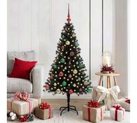 Vidaxl Christmas Tree With 150 Leds With Stand Black 150 Cm Pvc
