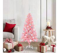 Vidaxl Christmas Tree With 150 Leds With Stand Pink 120 Cm Pvc