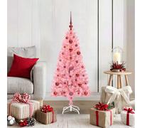 Vidaxl Christmas Tree With 150 Leds With Stand Pink 120 Cm Pvc