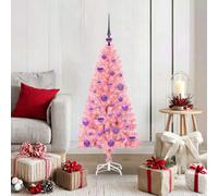 Vidaxl Christmas Tree With 150 Leds With Stand Pink 120 Cm Pvc